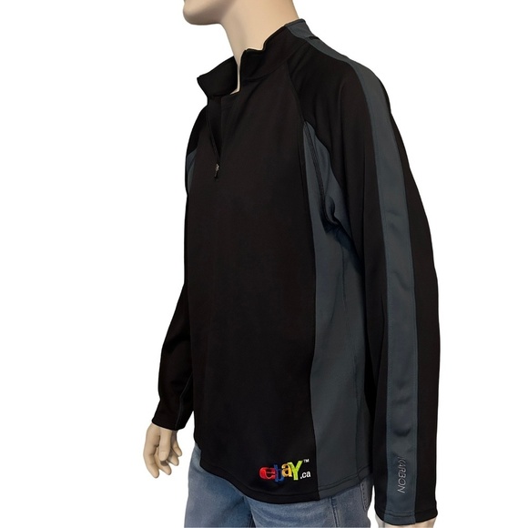 KARBON Fitness Athletic Jacket Embroidered ebay logo Quarter Zip Y2K NWT RARE - Picture 4 of 16